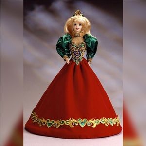 1995 Porcelain Barbie "Holiday Jewel".  NIB